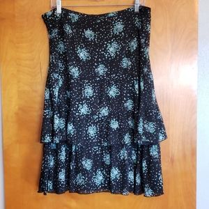 H&M skirt | blue flowered